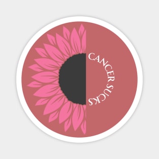 Cancer Awareness Pink Flower Magnet